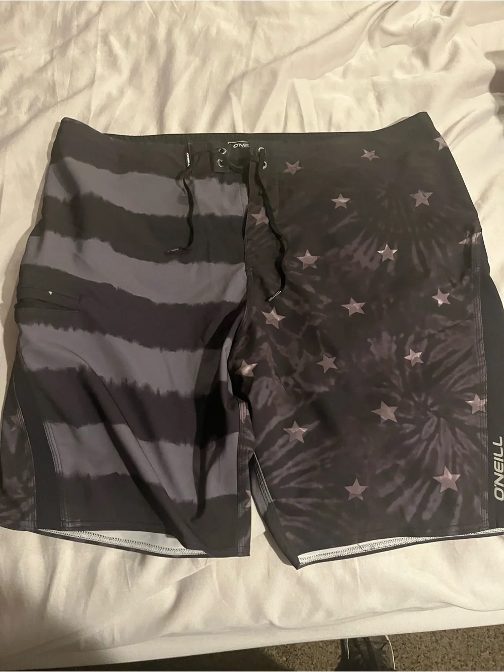 Men's Red and Blue Striped Swim Board Shorts lot of 5